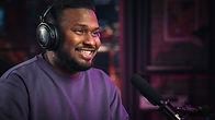Podcaster with Headphones