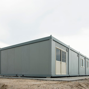 mobile building in industrial site or office container in construction site