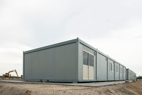 mobile building in industrial site or office container in construction site