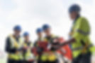 Construction workers in discussion