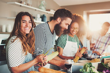 Cooking with friends