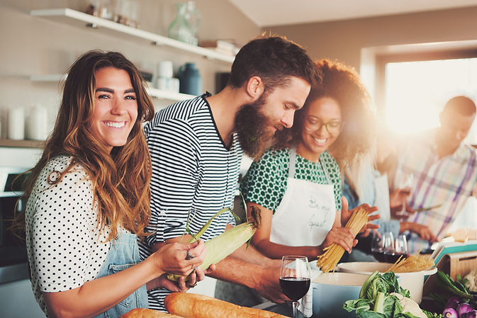 Cooking with friends
