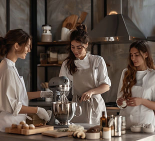 Chefs in Modern Kitchen
