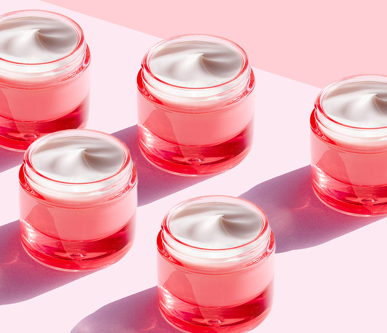 Pink Cosmetic Jars