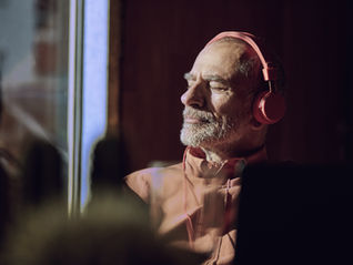 Man listening to music