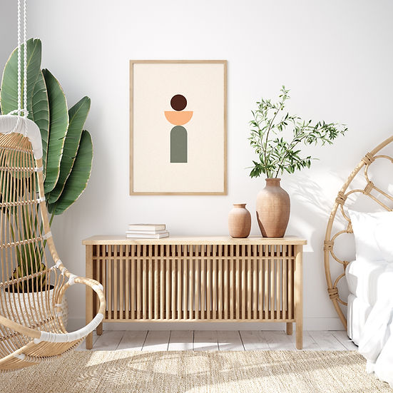 Schlafzimmer im Boho-Stil