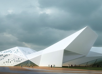 Rendu d'un bâtiment futuriste