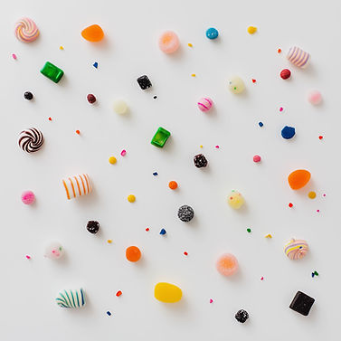 assortiment de bonbons colorés