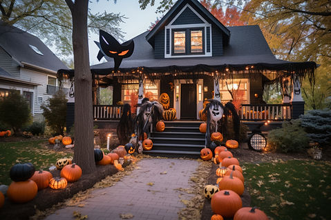 Halloween Decorated House