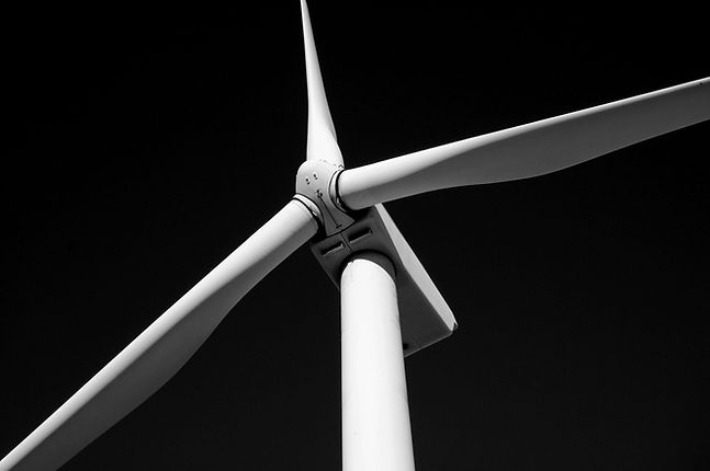 Gros plan d'une éolienne