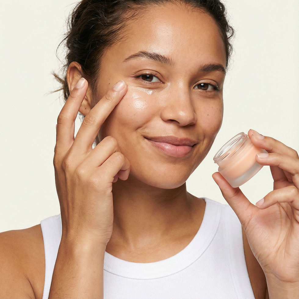 Applying Skincare Cream