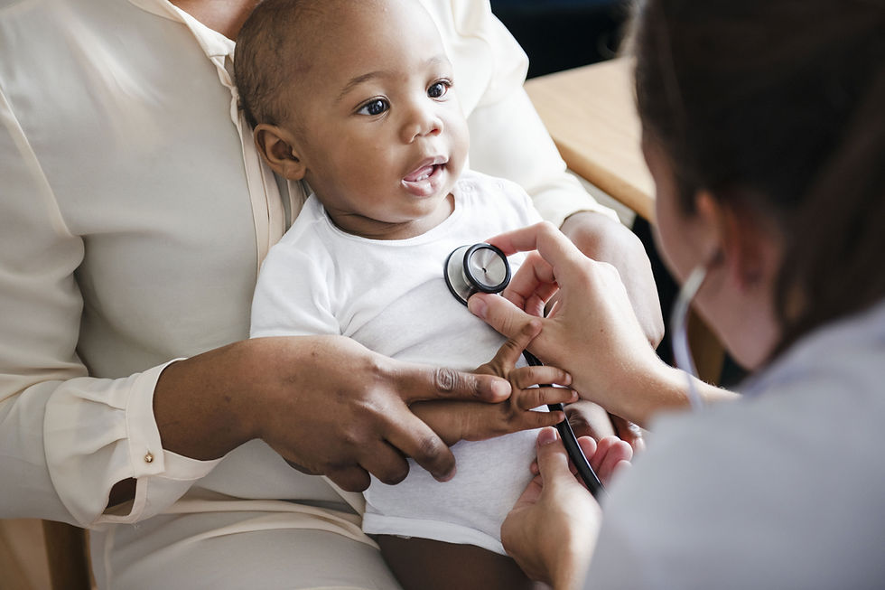 Baby Examining Scene