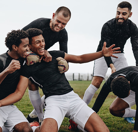Happy Soccer Players