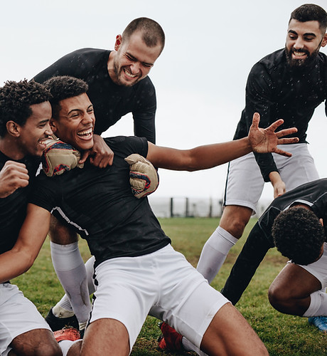 Happy Soccer Players