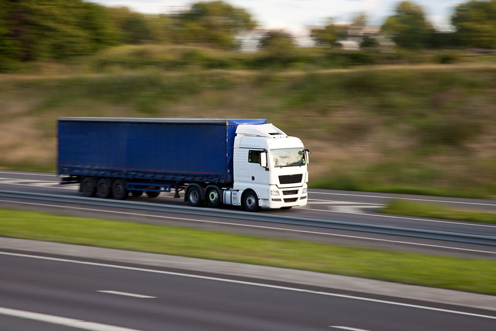 lorry on motorway