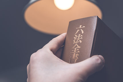 六法全書を持つ手