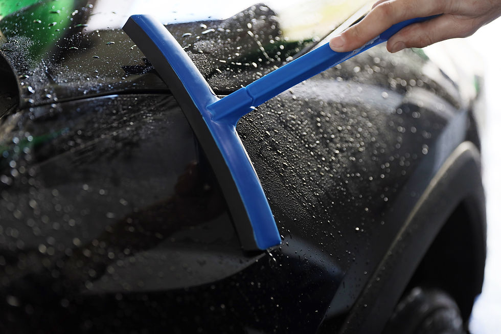 Proceso de secado del coche