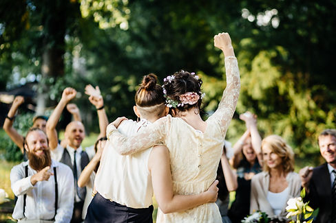 Couple Celebrating Wedding