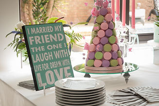 Wedding dessert table setup