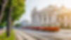 Tram in front of Burgtheater, Vienna/Austria