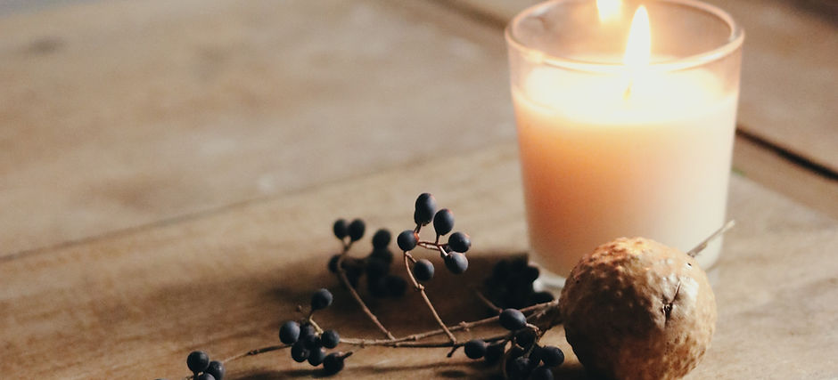 Candle And Berries
