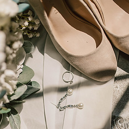 Wedding accessories flatlay