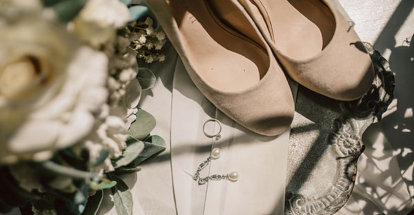 Wedding accessories flatlay
