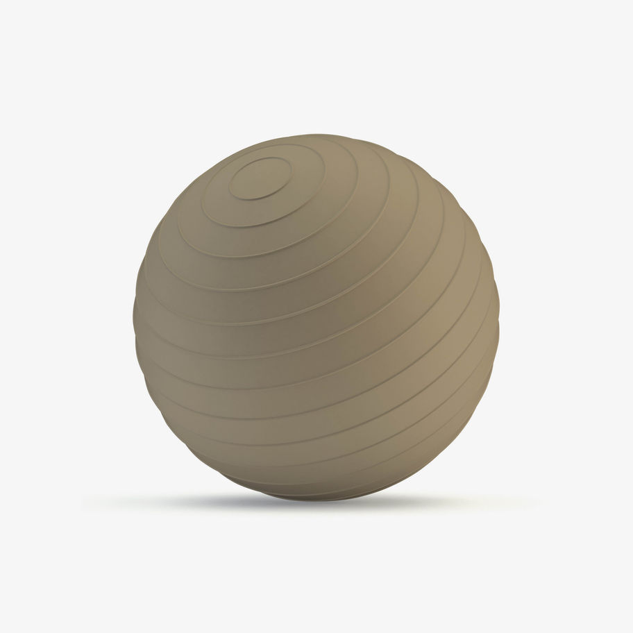 Brown exercise ball for core strengthening