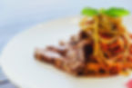 Pasta und Steak