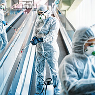 Escalator Handrail Sanitization