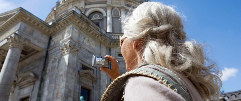 Tirando foto da igreja