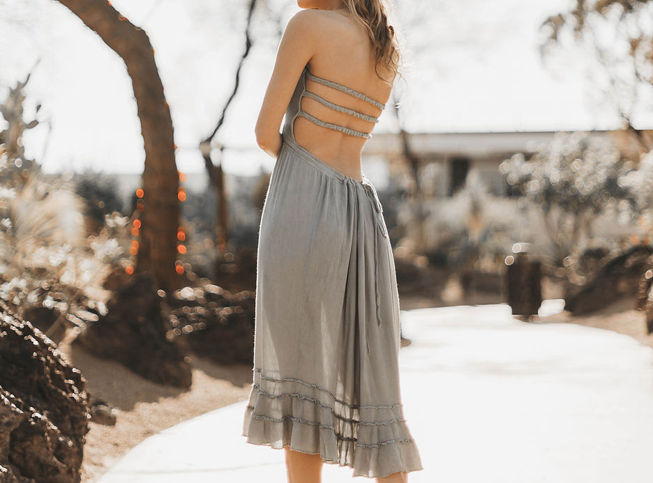 Graues Sommerkleid