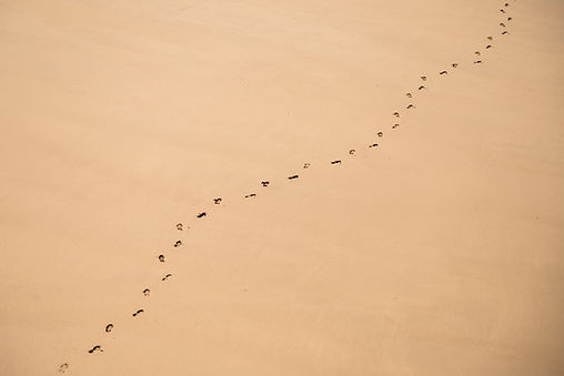 Foot Tracks on Sand