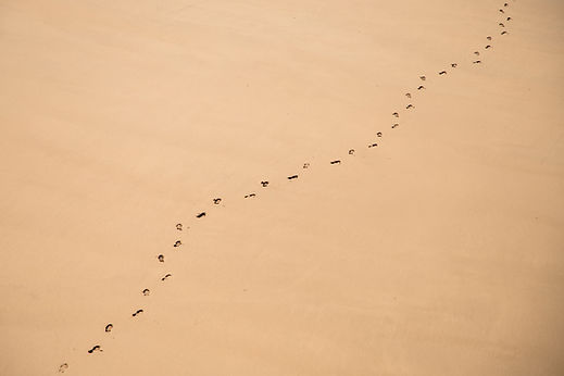 Foot Tracks on Sand