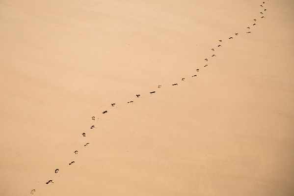 Foot Tracks on Sand