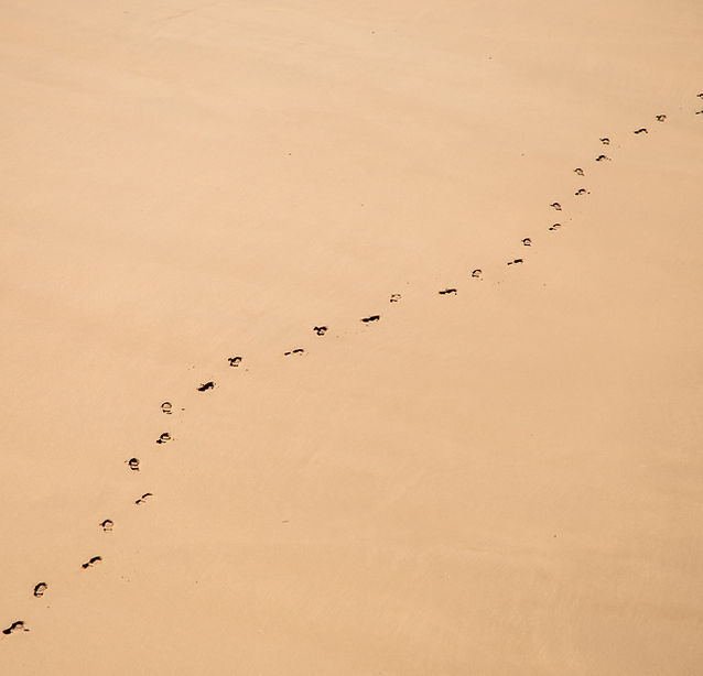 Foot Tracks on Sand