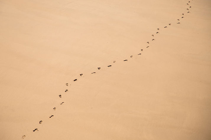 Foot Tracks on Sand