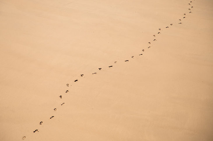Foot Tracks on Sand