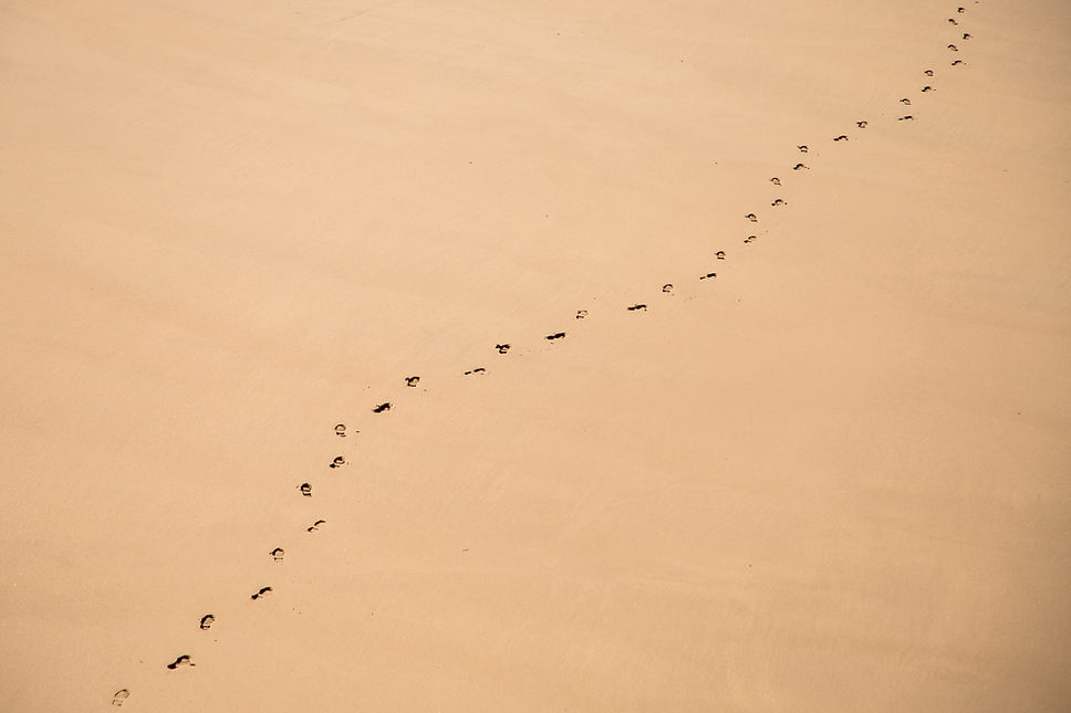Foot Tracks on Sand