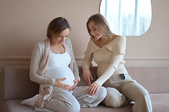 Pregnant Woman on Couch