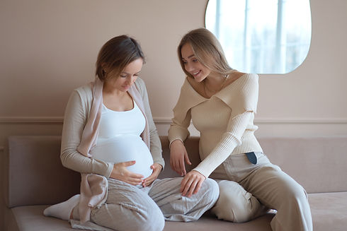 Pregnant Woman on Couch