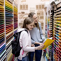 Students Buying Colorful Papers