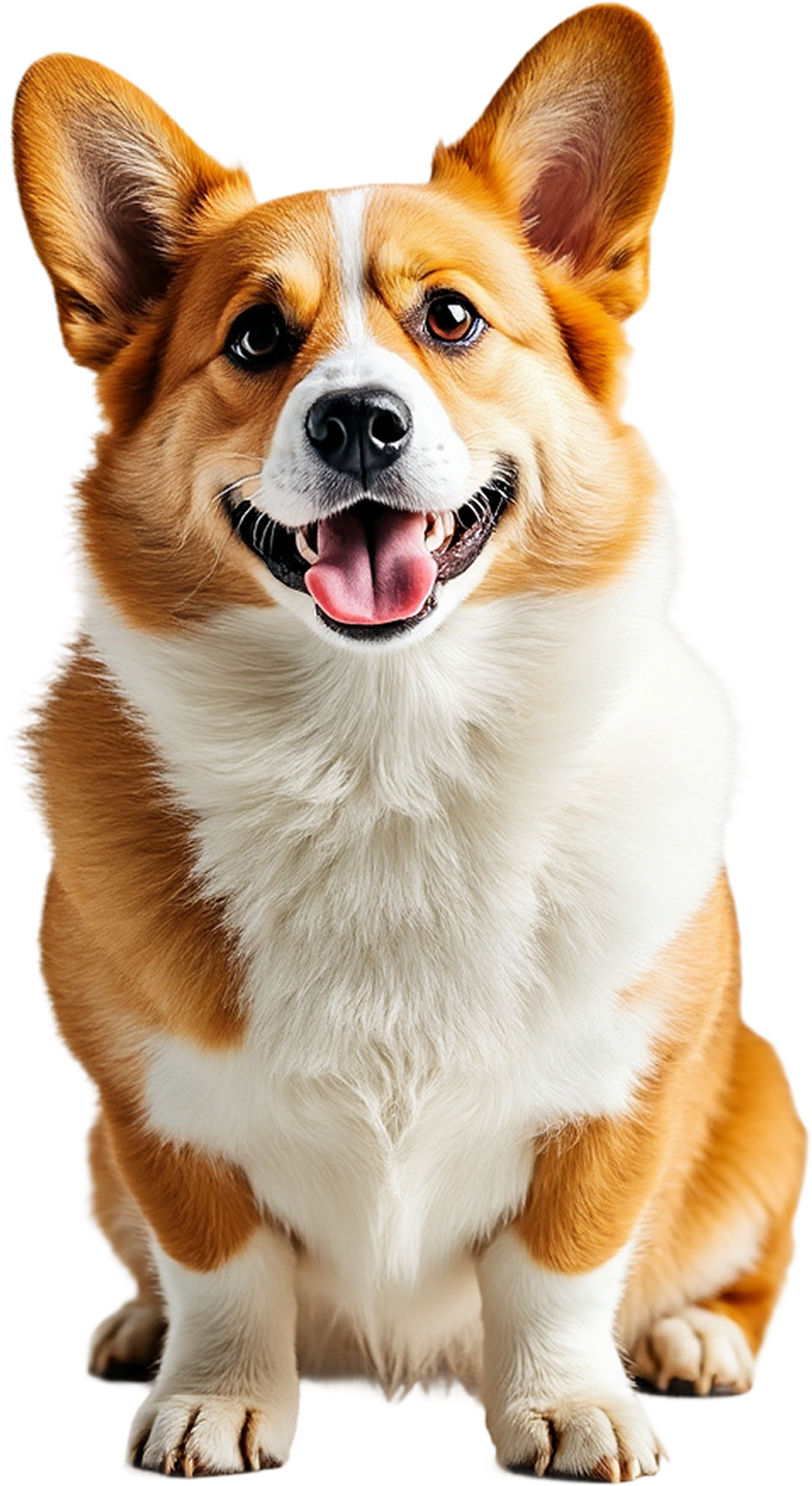 Улыбающаяся собака корги