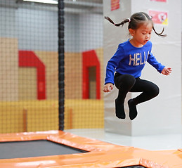 Kid Jumping Trampoline