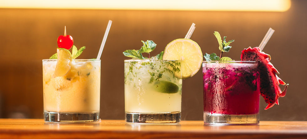 Colorful Cocktails Display