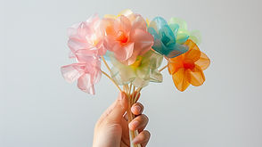 Transparenter Blumenstrauß