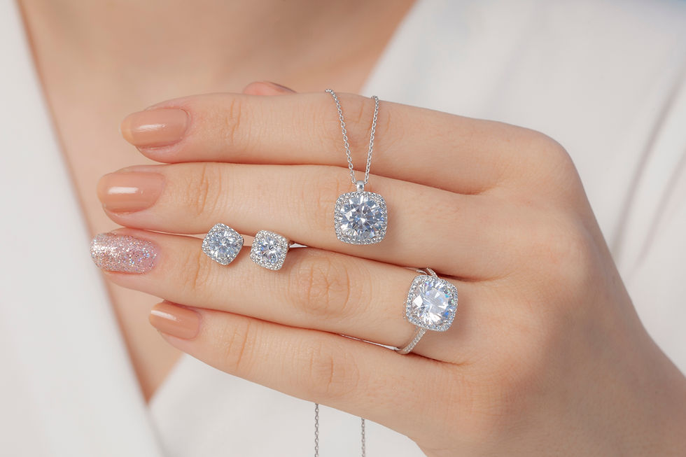 Conjunto de joias de diamantes