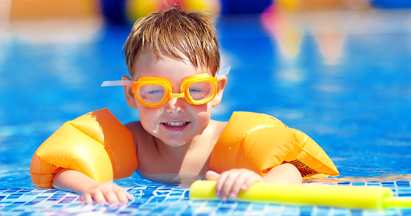 Cute Toddler in Pool