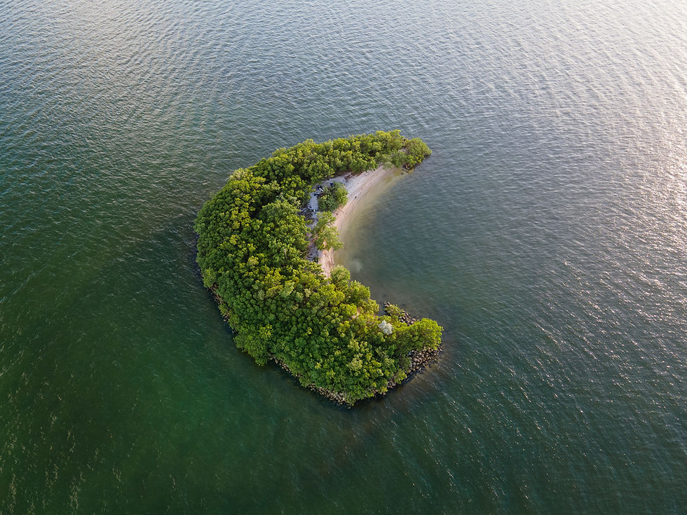 Isolated Island Aerial