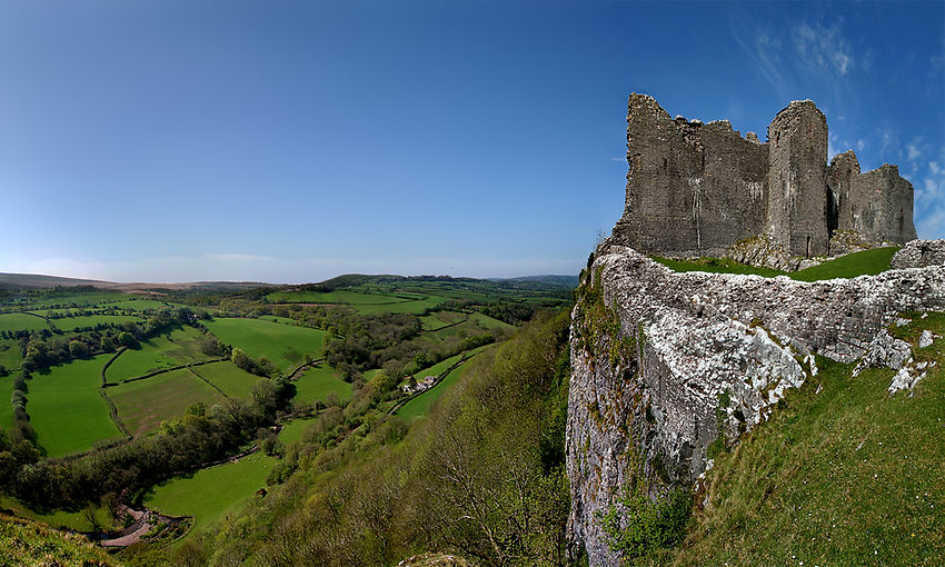 Carreg Cennen Castle near Llandeilo, Wales